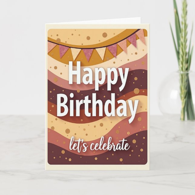 Shadowed Text Birthday Card (Front)