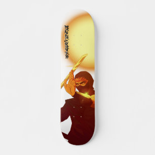 ShadowedMasters_Ninja_sunrise_1_white Skateboard