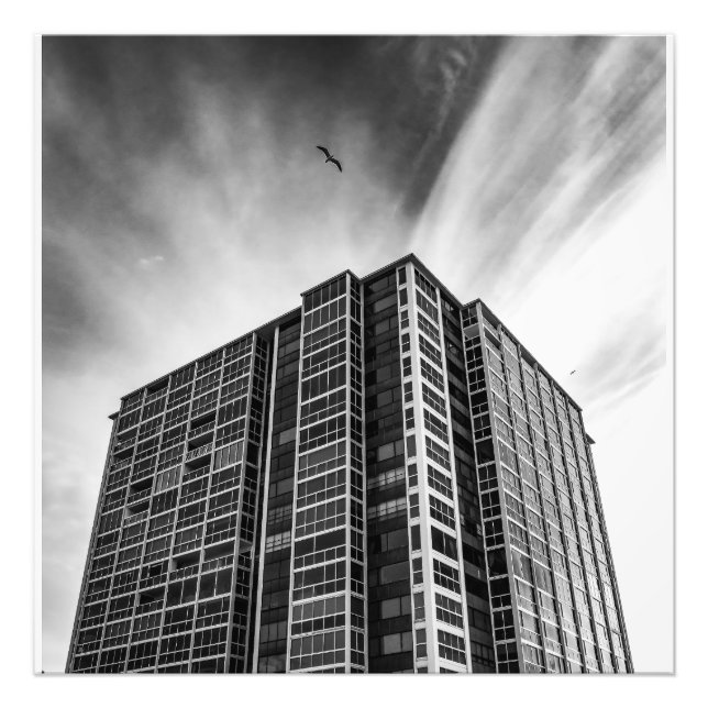 Shadows and Steel: The Silent Giant in the City Photo Print (Front)