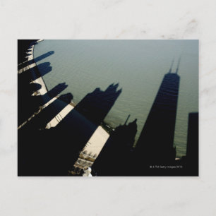 Shadows of Hancock Tower and apartment buildings Postcard