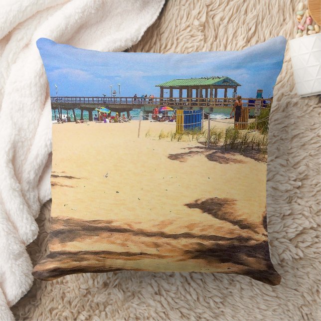 Shadows of Palm Trees Cushion (Blanket)