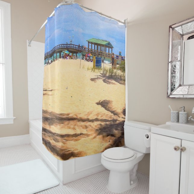 Shadows of Palm Trees Shower Curtain (In Situ)