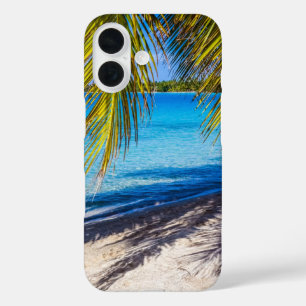 Shadows on the beach iPhone 16 case