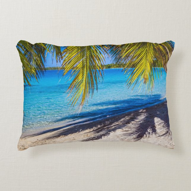 Shadows on the beach decorative cushion (Front)