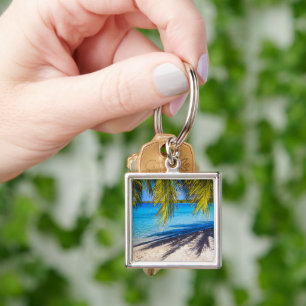Shadows on the beach key ring