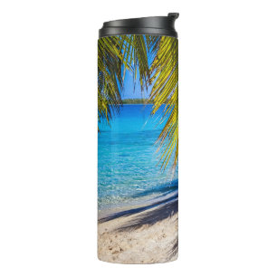 Shadows on the beach thermal tumbler