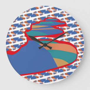 Shadows Rockodromo Cars by Masanser Pixelatt Large Clock