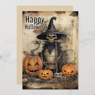 Shadows & Shrieks — A Halloween Scream Scene Holiday Card