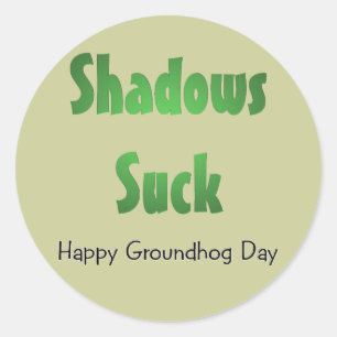 Shadows Suck Classic Round Sticker