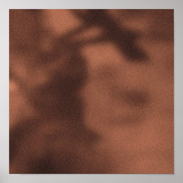 Shadowy Orange NYC Sidewalk Rush Hour Crowd Poster (Front)