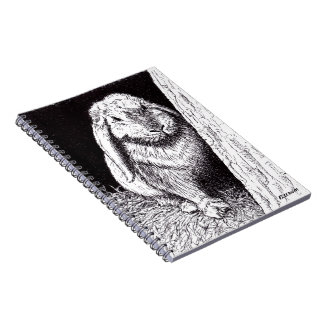 shadowy rabbit animal drawing notebook