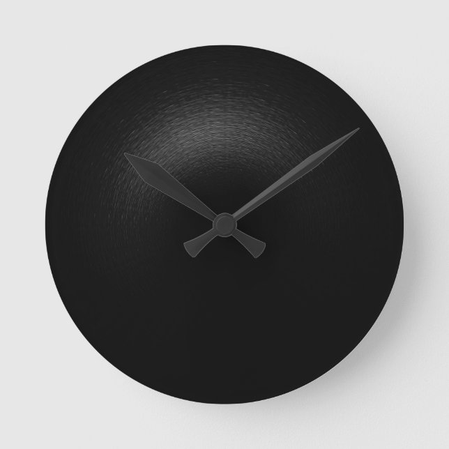 Shady Black - Create Your Own Round Clock (Front)