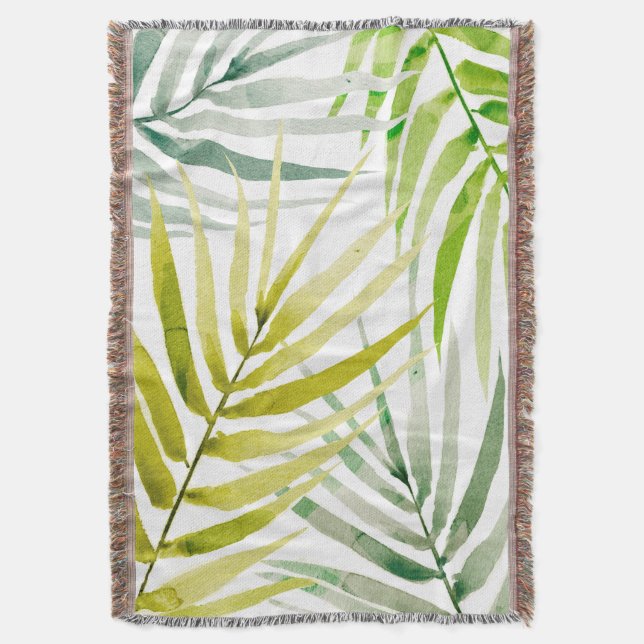 Shady Palms Throw Blanket (Front Vertical)