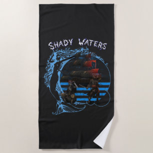 Shady Pirate  Beach Towel