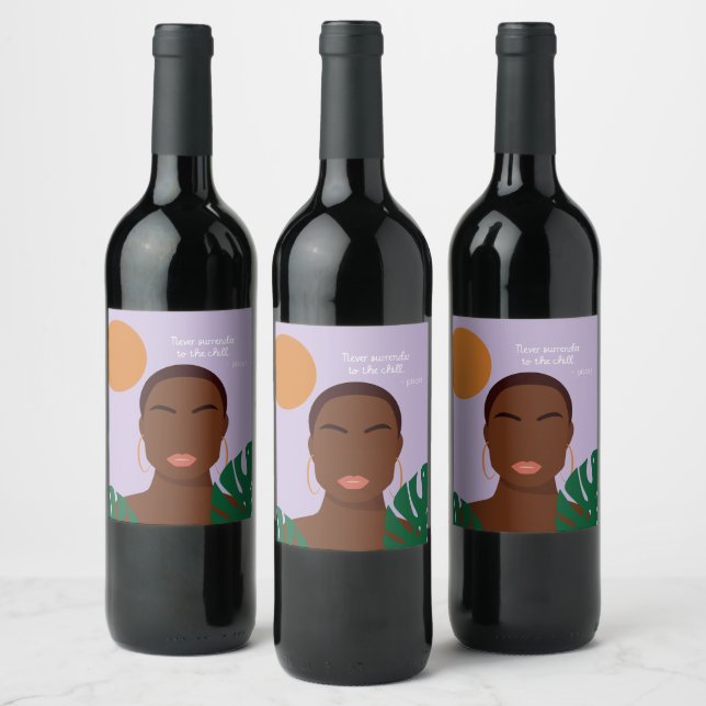 Shady Pisces Quotes Wine Label (Bottles)