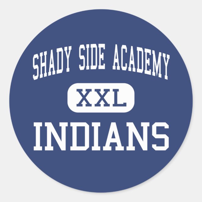 Shady Side Academy Indians Middle Pittsburgh Classic Round Sticker (Front)