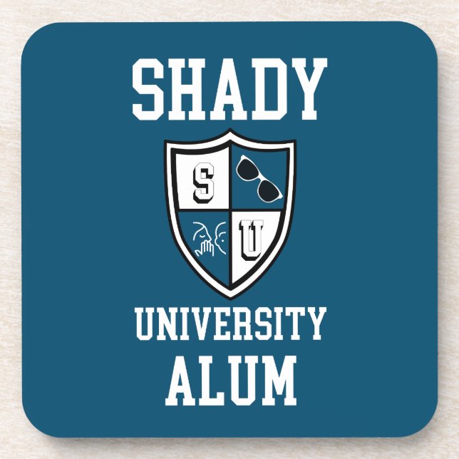 Shady University Alum gossip grad funny blue Coaster (Front)