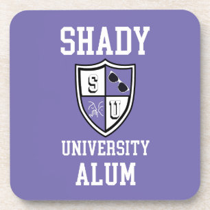 Shady University Alum gossip grad funny periwinkle Coaster