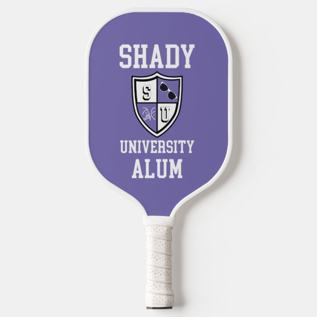 Shady University Alum grad alma mater periwinkle Pickleball Paddle (Front)