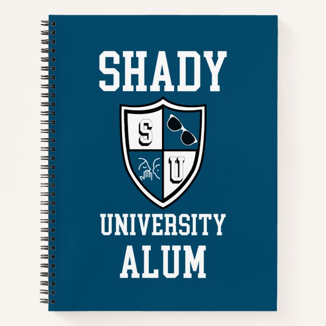 Shady University Alum grad personalised ocean blue Notebook (Front)