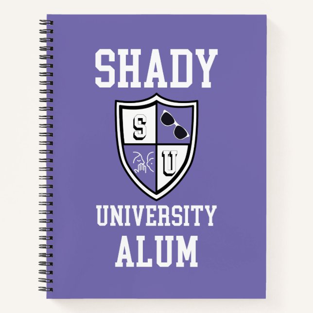 Shady University Alum grad personalised purple Notebook (Front)