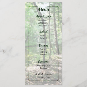 Shady Woods Wedding Menu
