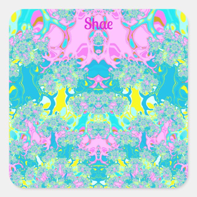 SHAE ~ PASTEL PERFECTION ~ SQUARE STICKER (Front)