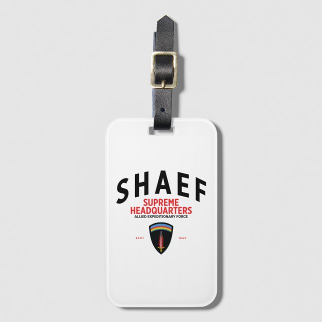 SHAEF Supreme Headquarters Luggage Tag (Front Vertical)
