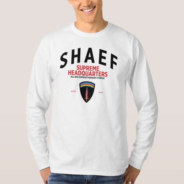 SHAEF Supreme Headquarters Tribute Long Sleeve T-Shirt (Front)