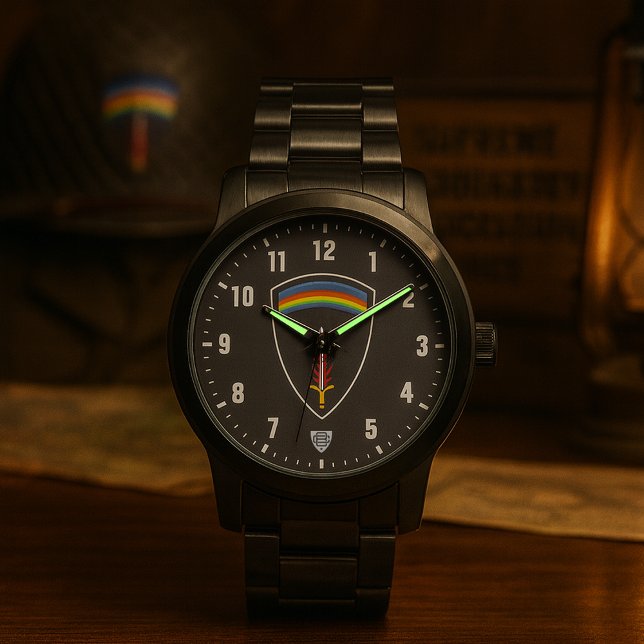 SHAEF Tribute Black Stainless Steel Watch (SHAEF Tribute Black Stainless Steel Watch Mockup)