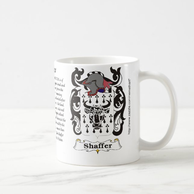 Shaffer Family Coat of Arms mug (Right)