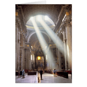 Shafts of sunlight pour through the windows