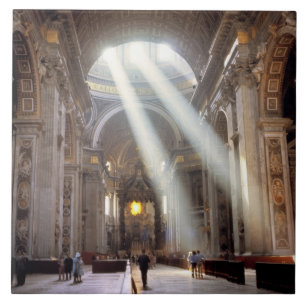 Shafts of sunlight pour through the windows ceramic tile