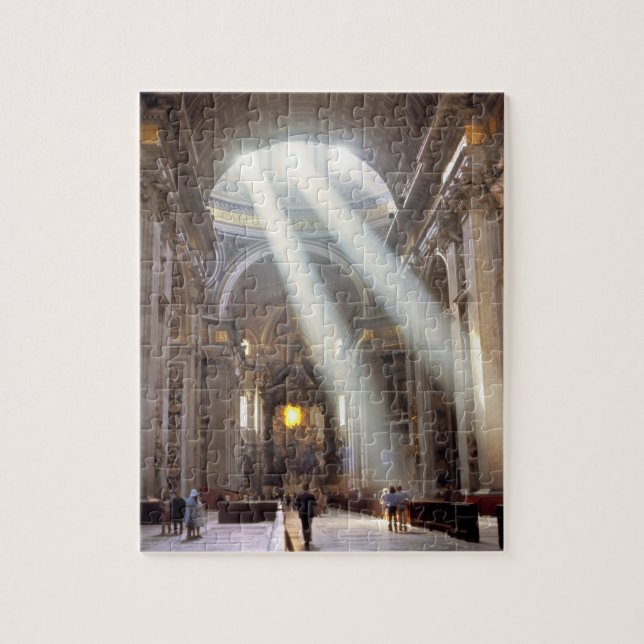 Shafts of sunlight pour through the windows jigsaw puzzle (Vertical)