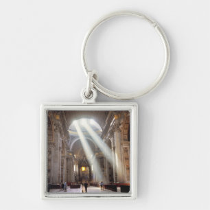 Shafts of sunlight pour through the windows key ring