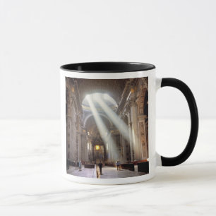 Shafts of sunlight pour through the windows mug