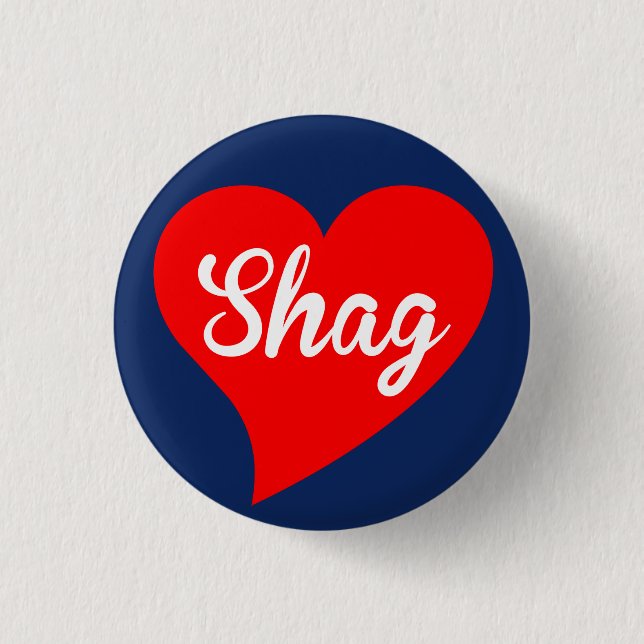 Shag Red Heart, Sailor 3 Cm Round Badge (Front)