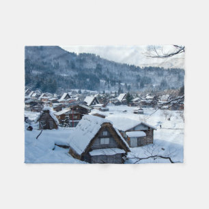 Shagawa River Valley Gifu Japan Fleece Blanket