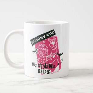 Shaggy and Scooby-Doo Meddling Kids Punk Outline Large Coffee Mug