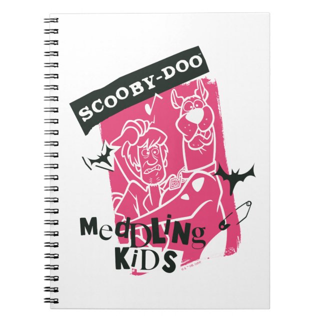 Shaggy and Scooby-Doo Meddling Kids Punk Outline Notebook (Front)