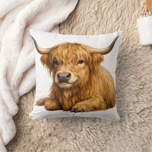 Shaggy Highland Cow Cushion