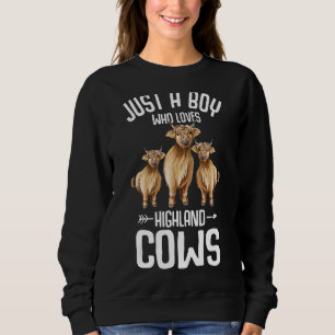 Shaggy Highland Cows Cute Scottish Cow Farming Sweatshirt