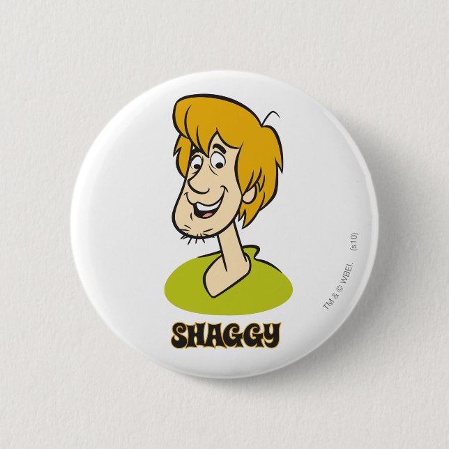 Shaggy Name Graphic 6 Cm Round Badge (Front)