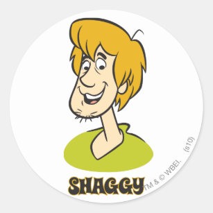 Shaggy Name Graphic Classic Round Sticker