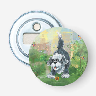 Shaggy Sheep Dog Bottle Opener