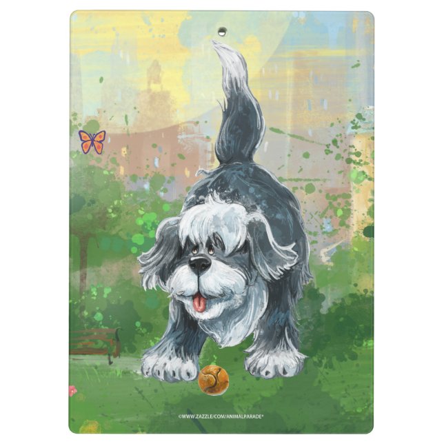 Shaggy Sheep Dog Clipboard (Back)
