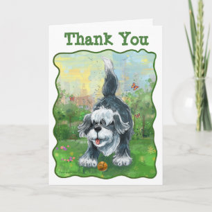 Shaggy Sheep Dog Party Centre Card