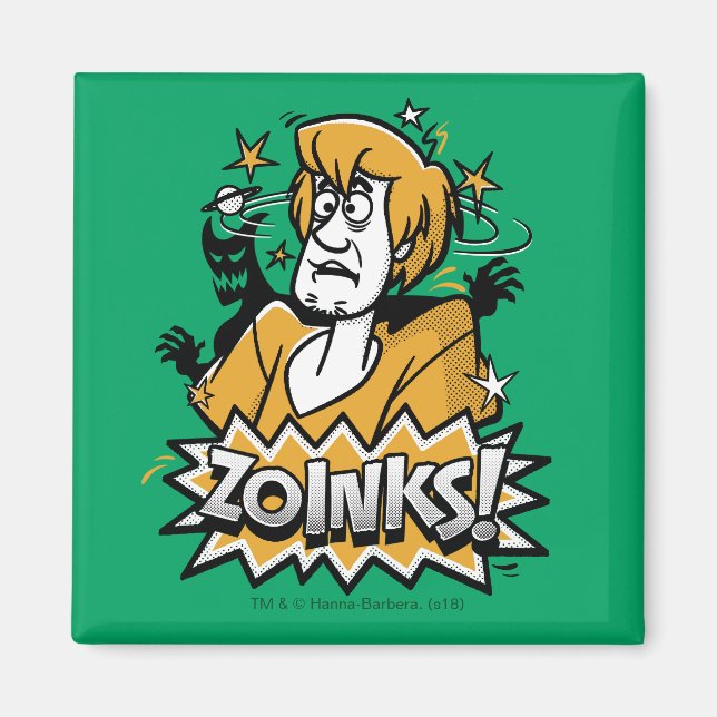 Shaggy "Zoinks!" Halftone Graphic Magnet (Front)
