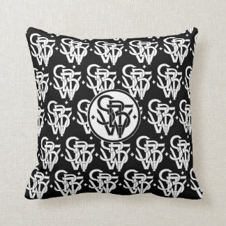 Shaireabs Bayleigh Throw Pillow (black w/ white)
