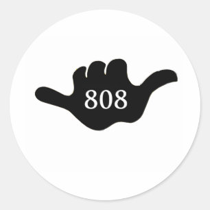 Shaka 808 classic round sticker
